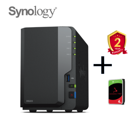 Synology DiskStation DS223 with 8TB HDDs