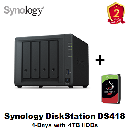 Synology DiskStation DS418 with 8TB HDDs
