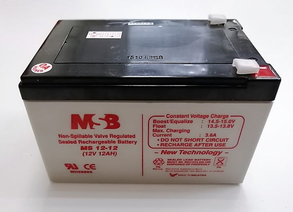 MSB REPLACEMENT S.L.A BATTERY MS 12V 12.AH